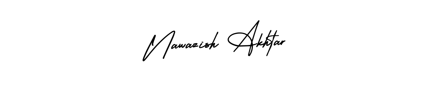 Design your own signature with our free online signature maker. With this signature software, you can create a handwritten (AmerikaSignatureDemo-Regular) signature for name Nawazish Akhtar. Nawazish Akhtar signature style 3 images and pictures png