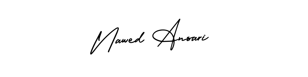 Make a beautiful signature design for name Nawed Ansari. With this signature (AmerikaSignatureDemo-Regular) style, you can create a handwritten signature for free. Nawed Ansari signature style 3 images and pictures png