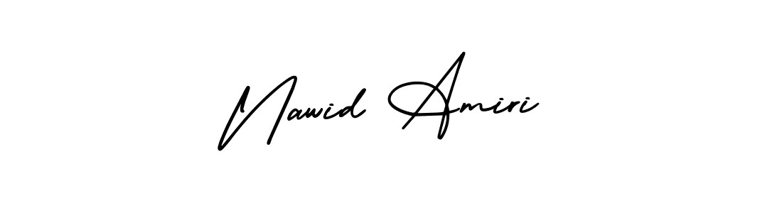 It looks lik you need a new signature style for name Nawid Amiri. Design unique handwritten (AmerikaSignatureDemo-Regular) signature with our free signature maker in just a few clicks. Nawid Amiri signature style 3 images and pictures png