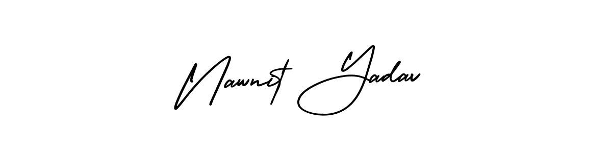 Design your own signature with our free online signature maker. With this signature software, you can create a handwritten (AmerikaSignatureDemo-Regular) signature for name Nawnit Yadav. Nawnit Yadav signature style 3 images and pictures png