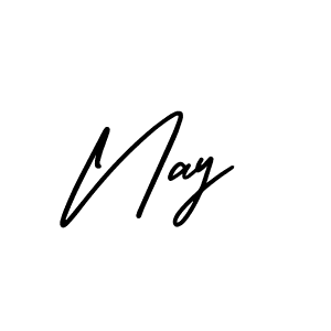It looks lik you need a new signature style for name Nay. Design unique handwritten (AmerikaSignatureDemo-Regular) signature with our free signature maker in just a few clicks. Nay signature style 3 images and pictures png