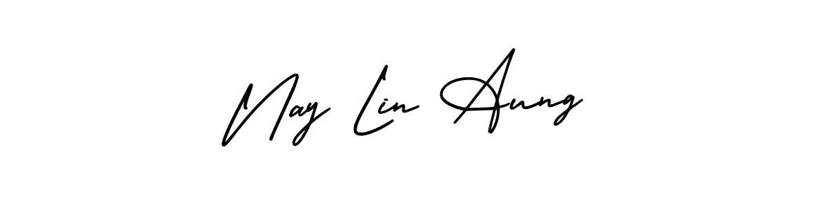 It looks lik you need a new signature style for name Nay Lin Aung. Design unique handwritten (AmerikaSignatureDemo-Regular) signature with our free signature maker in just a few clicks. Nay Lin Aung signature style 3 images and pictures png