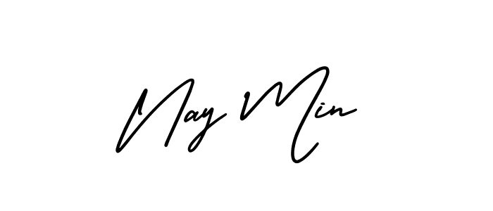 Best and Professional Signature Style for Nay Min. AmerikaSignatureDemo-Regular Best Signature Style Collection. Nay Min signature style 3 images and pictures png