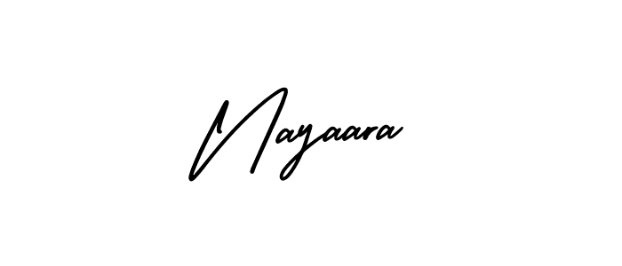 Use a signature maker to create a handwritten signature online. With this signature software, you can design (AmerikaSignatureDemo-Regular) your own signature for name Nayaara. Nayaara signature style 3 images and pictures png