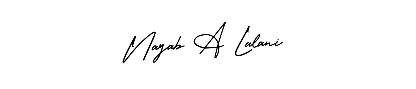 Also we have Nayab A Lalani name is the best signature style. Create professional handwritten signature collection using AmerikaSignatureDemo-Regular autograph style. Nayab A Lalani signature style 3 images and pictures png