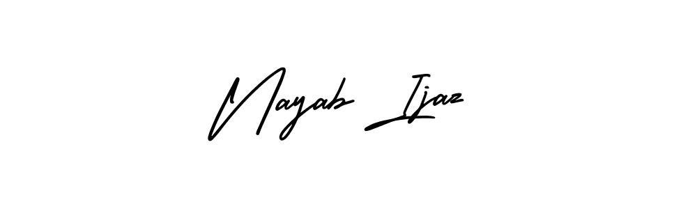 You can use this online signature creator to create a handwritten signature for the name Nayab Ijaz. This is the best online autograph maker. Nayab Ijaz signature style 3 images and pictures png