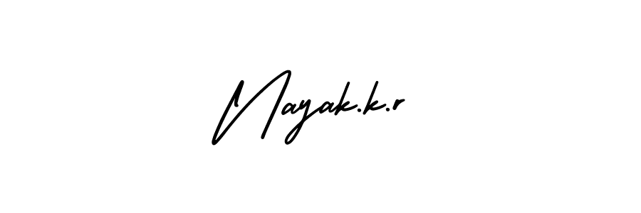 This is the best signature style for the Nayak.k.r name. Also you like these signature font (AmerikaSignatureDemo-Regular). Mix name signature. Nayak.k.r signature style 3 images and pictures png