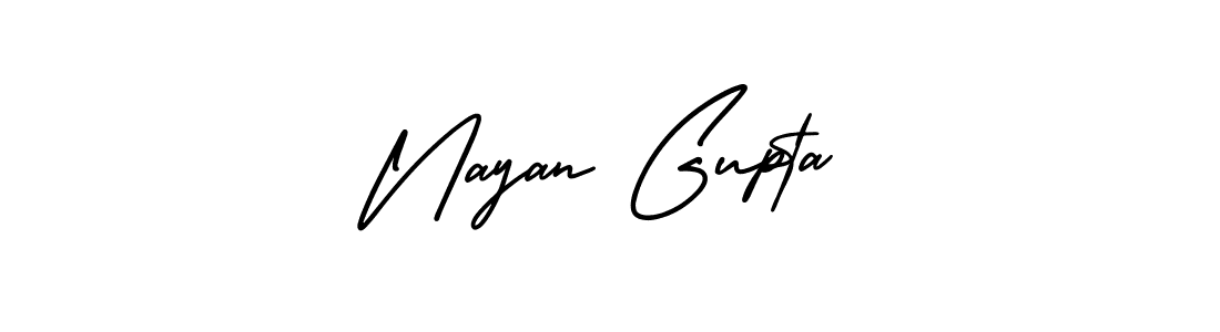 Nayan Gupta stylish signature style. Best Handwritten Sign (AmerikaSignatureDemo-Regular) for my name. Handwritten Signature Collection Ideas for my name Nayan Gupta. Nayan Gupta signature style 3 images and pictures png