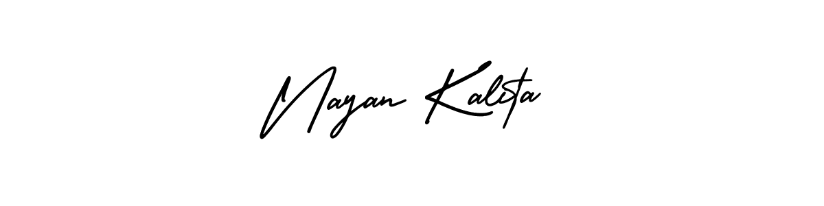 Create a beautiful signature design for name Nayan Kalita. With this signature (AmerikaSignatureDemo-Regular) fonts, you can make a handwritten signature for free. Nayan Kalita signature style 3 images and pictures png