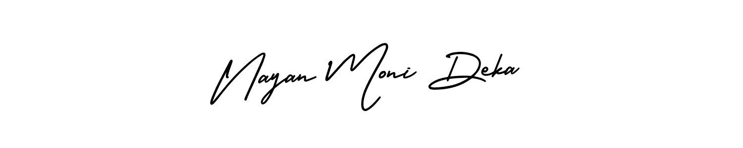How to make Nayan Moni Deka name signature. Use AmerikaSignatureDemo-Regular style for creating short signs online. This is the latest handwritten sign. Nayan Moni Deka signature style 3 images and pictures png