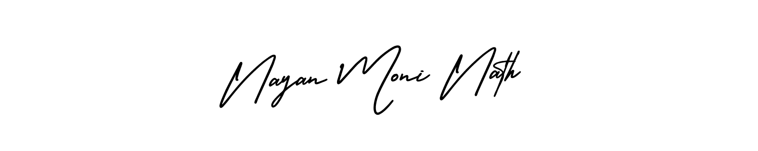 How to make Nayan Moni Nath name signature. Use AmerikaSignatureDemo-Regular style for creating short signs online. This is the latest handwritten sign. Nayan Moni Nath signature style 3 images and pictures png