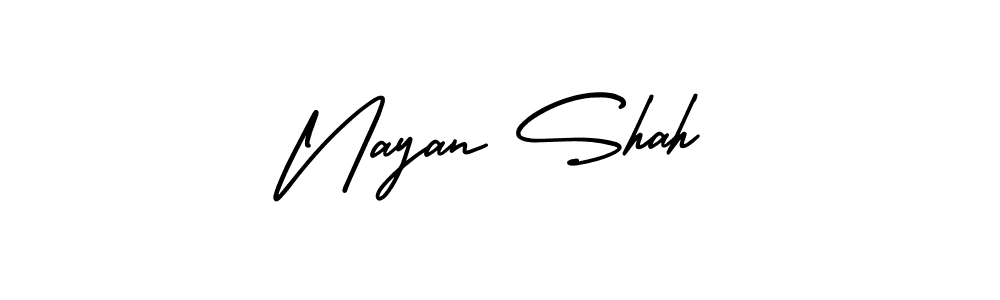 Design your own signature with our free online signature maker. With this signature software, you can create a handwritten (AmerikaSignatureDemo-Regular) signature for name Nayan Shah. Nayan Shah signature style 3 images and pictures png