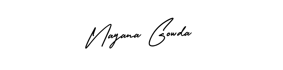 Create a beautiful signature design for name Nayana Gowda. With this signature (AmerikaSignatureDemo-Regular) fonts, you can make a handwritten signature for free. Nayana Gowda signature style 3 images and pictures png