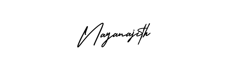 Nayanajith stylish signature style. Best Handwritten Sign (AmerikaSignatureDemo-Regular) for my name. Handwritten Signature Collection Ideas for my name Nayanajith. Nayanajith signature style 3 images and pictures png