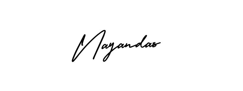 Nayandas stylish signature style. Best Handwritten Sign (AmerikaSignatureDemo-Regular) for my name. Handwritten Signature Collection Ideas for my name Nayandas. Nayandas signature style 3 images and pictures png