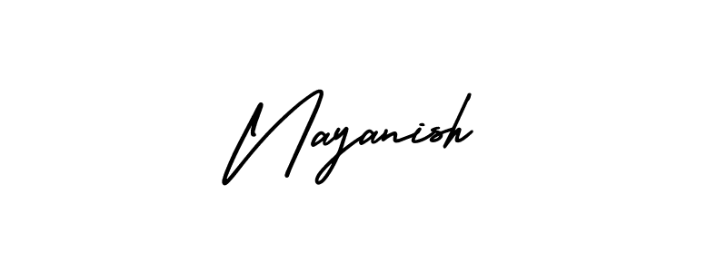 This is the best signature style for the Nayanish name. Also you like these signature font (AmerikaSignatureDemo-Regular). Mix name signature. Nayanish signature style 3 images and pictures png