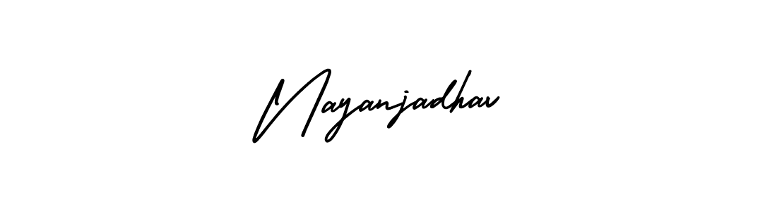Use a signature maker to create a handwritten signature online. With this signature software, you can design (AmerikaSignatureDemo-Regular) your own signature for name Nayanjadhav. Nayanjadhav signature style 3 images and pictures png