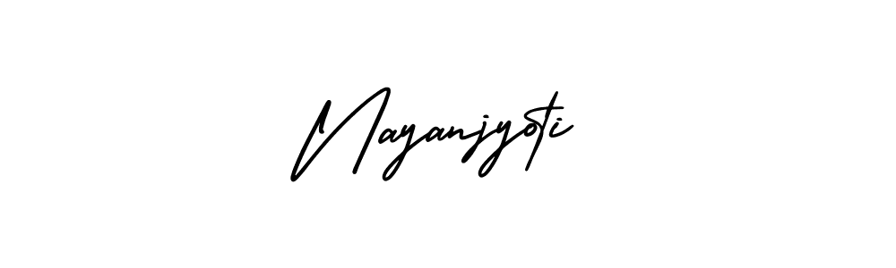 How to make Nayanjyoti name signature. Use AmerikaSignatureDemo-Regular style for creating short signs online. This is the latest handwritten sign. Nayanjyoti signature style 3 images and pictures png