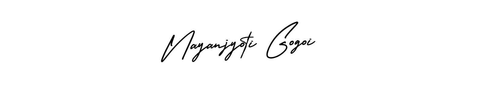 Use a signature maker to create a handwritten signature online. With this signature software, you can design (AmerikaSignatureDemo-Regular) your own signature for name Nayanjyoti Gogoi. Nayanjyoti Gogoi signature style 3 images and pictures png