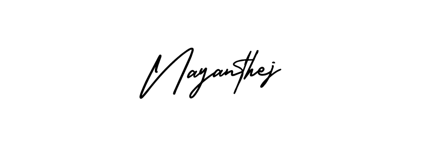 How to Draw Nayanthej signature style? AmerikaSignatureDemo-Regular is a latest design signature styles for name Nayanthej. Nayanthej signature style 3 images and pictures png