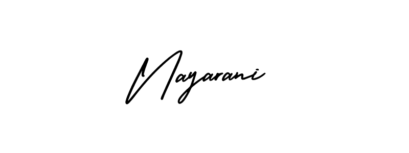 Make a beautiful signature design for name Nayarani. With this signature (AmerikaSignatureDemo-Regular) style, you can create a handwritten signature for free. Nayarani signature style 3 images and pictures png