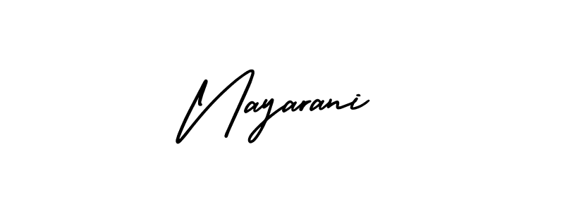How to make Nayarani signature? AmerikaSignatureDemo-Regular is a professional autograph style. Create handwritten signature for Nayarani name. Nayarani signature style 3 images and pictures png