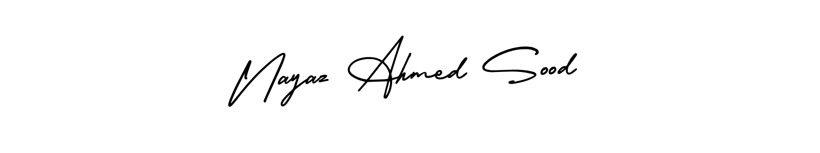 Use a signature maker to create a handwritten signature online. With this signature software, you can design (AmerikaSignatureDemo-Regular) your own signature for name Nayaz Ahmed Sood. Nayaz Ahmed Sood signature style 3 images and pictures png