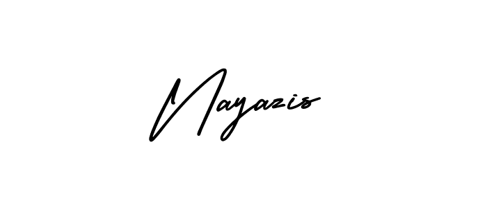 How to Draw Nayazis signature style? AmerikaSignatureDemo-Regular is a latest design signature styles for name Nayazis. Nayazis signature style 3 images and pictures png