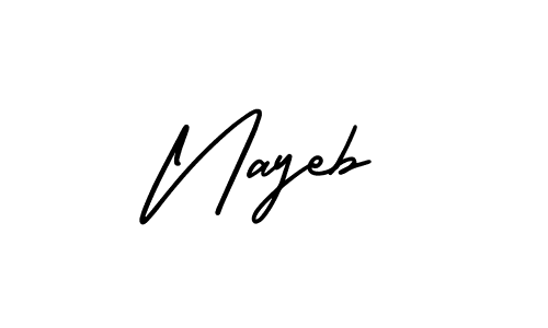 Nayeb stylish signature style. Best Handwritten Sign (AmerikaSignatureDemo-Regular) for my name. Handwritten Signature Collection Ideas for my name Nayeb. Nayeb signature style 3 images and pictures png