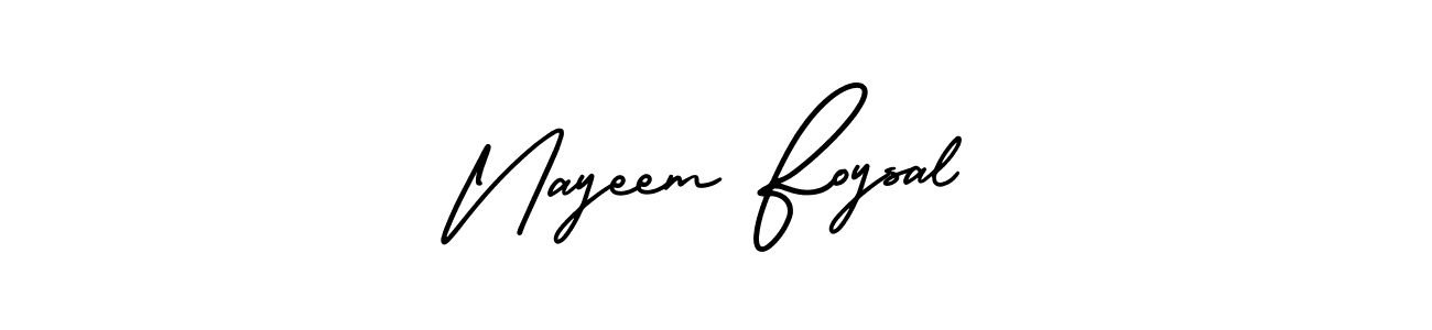 Nayeem Foysal stylish signature style. Best Handwritten Sign (AmerikaSignatureDemo-Regular) for my name. Handwritten Signature Collection Ideas for my name Nayeem Foysal. Nayeem Foysal signature style 3 images and pictures png