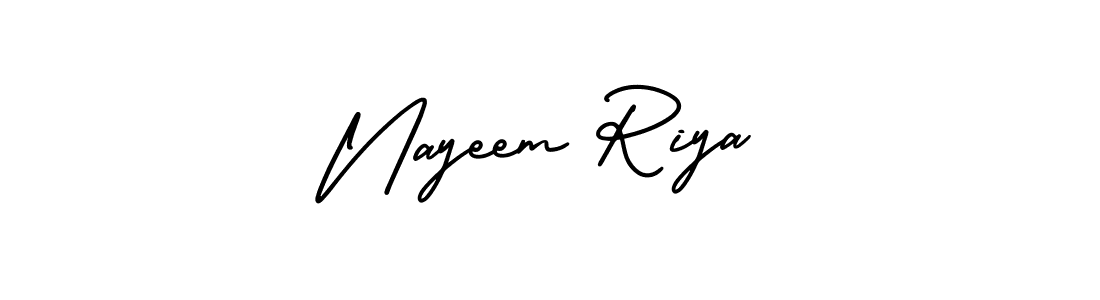 It looks lik you need a new signature style for name Nayeem Riya. Design unique handwritten (AmerikaSignatureDemo-Regular) signature with our free signature maker in just a few clicks. Nayeem Riya signature style 3 images and pictures png