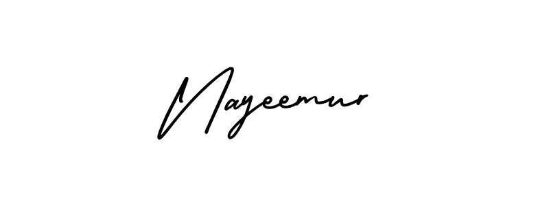 How to make Nayeemur signature? AmerikaSignatureDemo-Regular is a professional autograph style. Create handwritten signature for Nayeemur name. Nayeemur signature style 3 images and pictures png