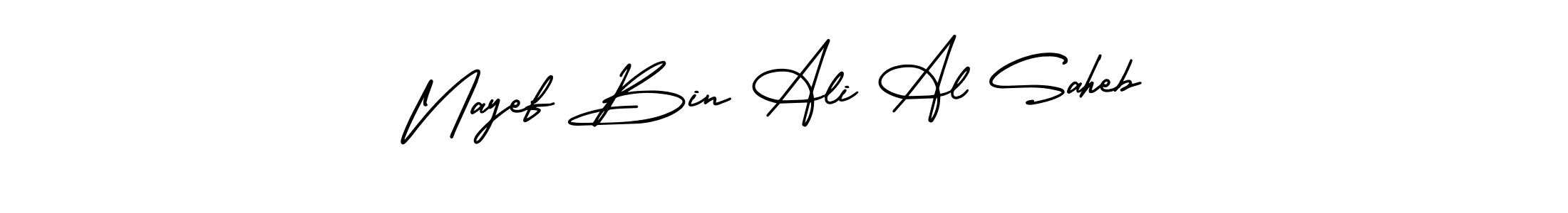 How to make Nayef Bin Ali Al Saheb signature? AmerikaSignatureDemo-Regular is a professional autograph style. Create handwritten signature for Nayef Bin Ali Al Saheb name. Nayef Bin Ali Al Saheb signature style 3 images and pictures png