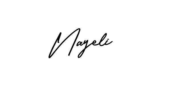 It looks lik you need a new signature style for name Nayeli. Design unique handwritten (AmerikaSignatureDemo-Regular) signature with our free signature maker in just a few clicks. Nayeli signature style 3 images and pictures png