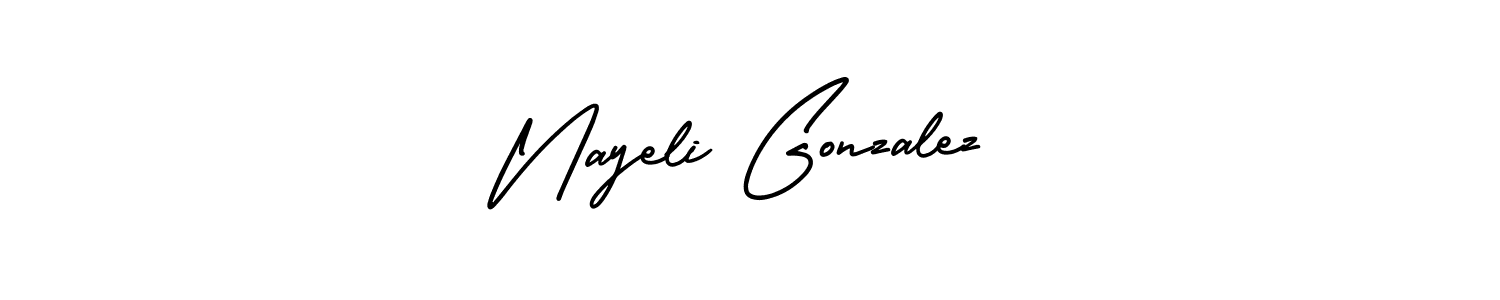 Also You can easily find your signature by using the search form. We will create Nayeli Gonzalez name handwritten signature images for you free of cost using AmerikaSignatureDemo-Regular sign style. Nayeli Gonzalez signature style 3 images and pictures png