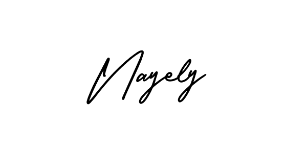 Make a beautiful signature design for name Nayely. With this signature (AmerikaSignatureDemo-Regular) style, you can create a handwritten signature for free. Nayely signature style 3 images and pictures png