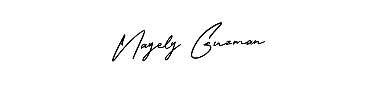 How to make Nayely Guzman signature? AmerikaSignatureDemo-Regular is a professional autograph style. Create handwritten signature for Nayely Guzman name. Nayely Guzman signature style 3 images and pictures png