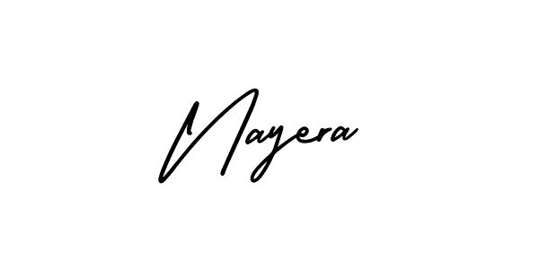 It looks lik you need a new signature style for name Nayera. Design unique handwritten (AmerikaSignatureDemo-Regular) signature with our free signature maker in just a few clicks. Nayera signature style 3 images and pictures png