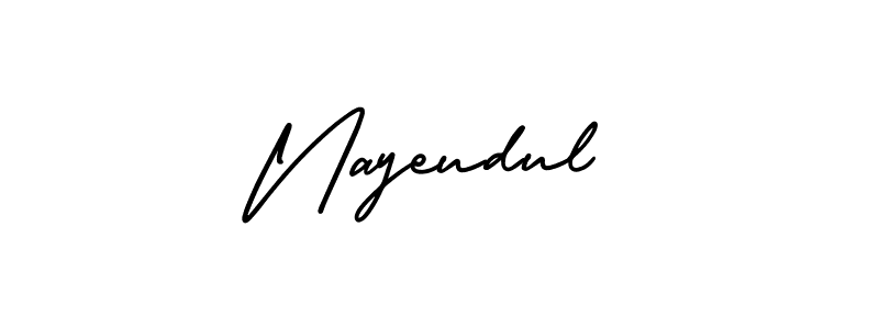 Make a beautiful signature design for name Nayeudul. With this signature (AmerikaSignatureDemo-Regular) style, you can create a handwritten signature for free. Nayeudul signature style 3 images and pictures png