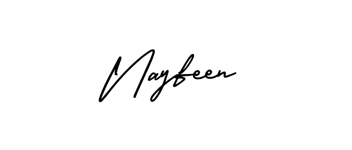 Create a beautiful signature design for name Nayfeen. With this signature (AmerikaSignatureDemo-Regular) fonts, you can make a handwritten signature for free. Nayfeen signature style 3 images and pictures png