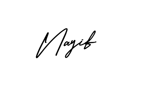 Check out images of Autograph of Nayif name. Actor Nayif Signature Style. AmerikaSignatureDemo-Regular is a professional sign style online. Nayif signature style 3 images and pictures png