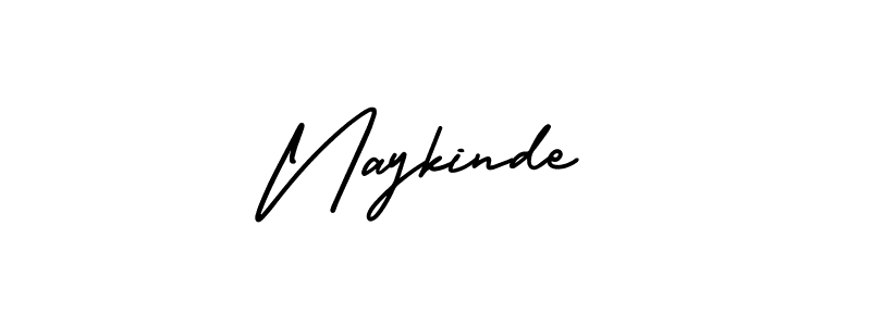 You should practise on your own different ways (AmerikaSignatureDemo-Regular) to write your name (Naykinde) in signature. don't let someone else do it for you. Naykinde signature style 3 images and pictures png