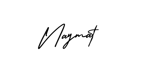 You should practise on your own different ways (AmerikaSignatureDemo-Regular) to write your name (Naymat) in signature. don't let someone else do it for you. Naymat signature style 3 images and pictures png