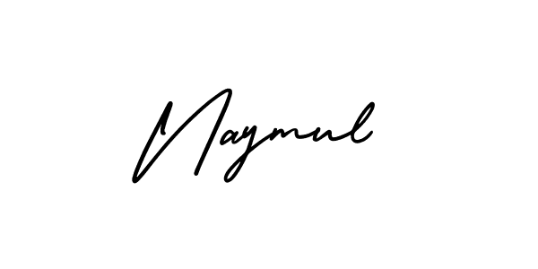 Make a beautiful signature design for name Naymul. With this signature (AmerikaSignatureDemo-Regular) style, you can create a handwritten signature for free. Naymul signature style 3 images and pictures png