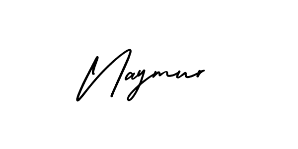 You should practise on your own different ways (AmerikaSignatureDemo-Regular) to write your name (Naymur) in signature. don't let someone else do it for you. Naymur signature style 3 images and pictures png