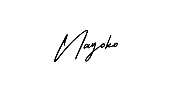 How to Draw Nayoko signature style? AmerikaSignatureDemo-Regular is a latest design signature styles for name Nayoko. Nayoko signature style 3 images and pictures png