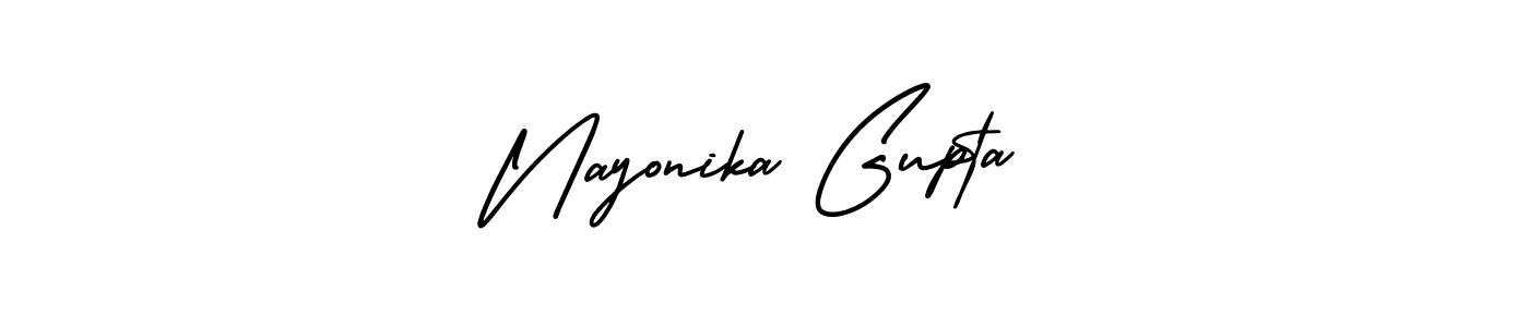 if you are searching for the best signature style for your name Nayonika Gupta. so please give up your signature search. here we have designed multiple signature styles  using AmerikaSignatureDemo-Regular. Nayonika Gupta signature style 3 images and pictures png