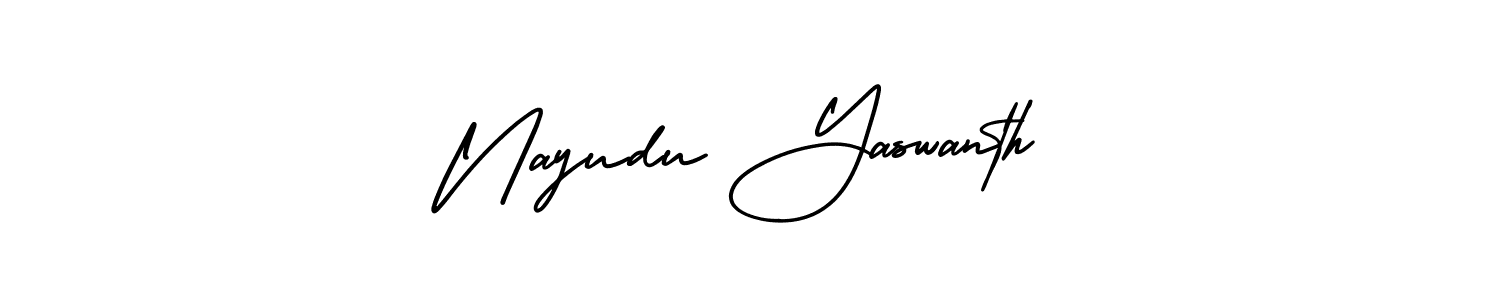 How to make Nayudu Yaswanth name signature. Use AmerikaSignatureDemo-Regular style for creating short signs online. This is the latest handwritten sign. Nayudu Yaswanth signature style 3 images and pictures png