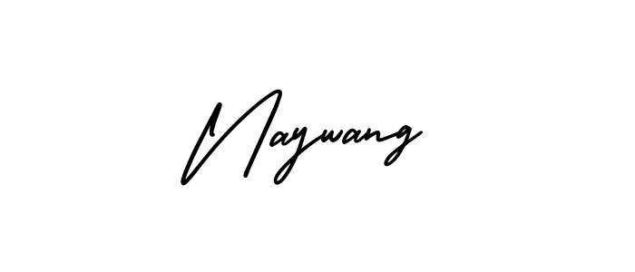 The best way (AmerikaSignatureDemo-Regular) to make a short signature is to pick only two or three words in your name. The name Naywang include a total of six letters. For converting this name. Naywang signature style 3 images and pictures png