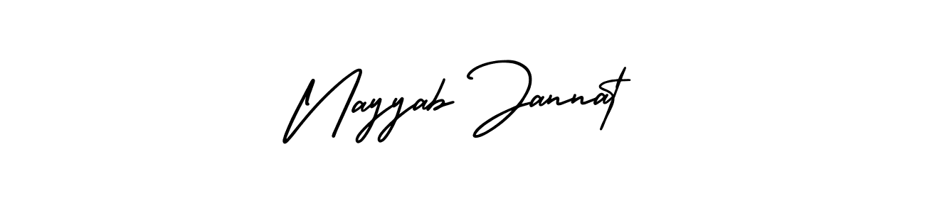 Make a beautiful signature design for name Nayyab Jannat. Use this online signature maker to create a handwritten signature for free. Nayyab Jannat signature style 3 images and pictures png